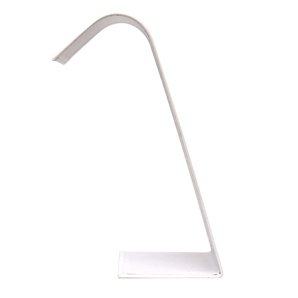 White Leatherette Jewelry Earring Stand, Holds 12 Pairs