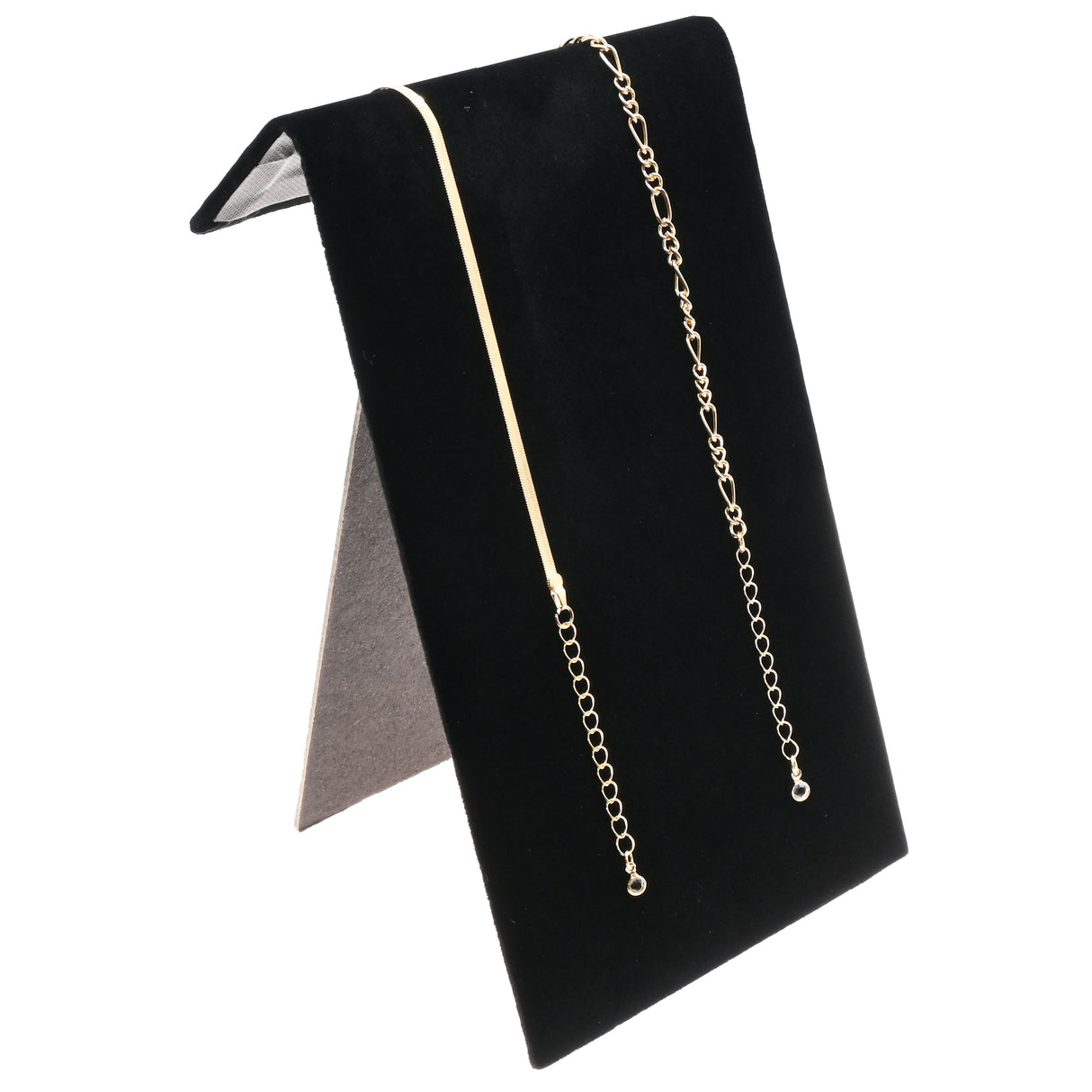 Black Velvet Standing Jewelry Bracelet Display Ramp