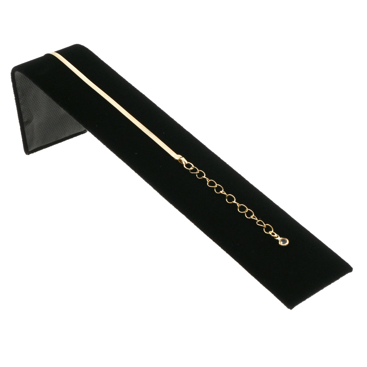 Black Velvet Bracelet / Watch Display Ramp - 8" Long