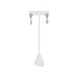 White Leatherette Jewelry Earring T Stand, 6-3/4" Tall
