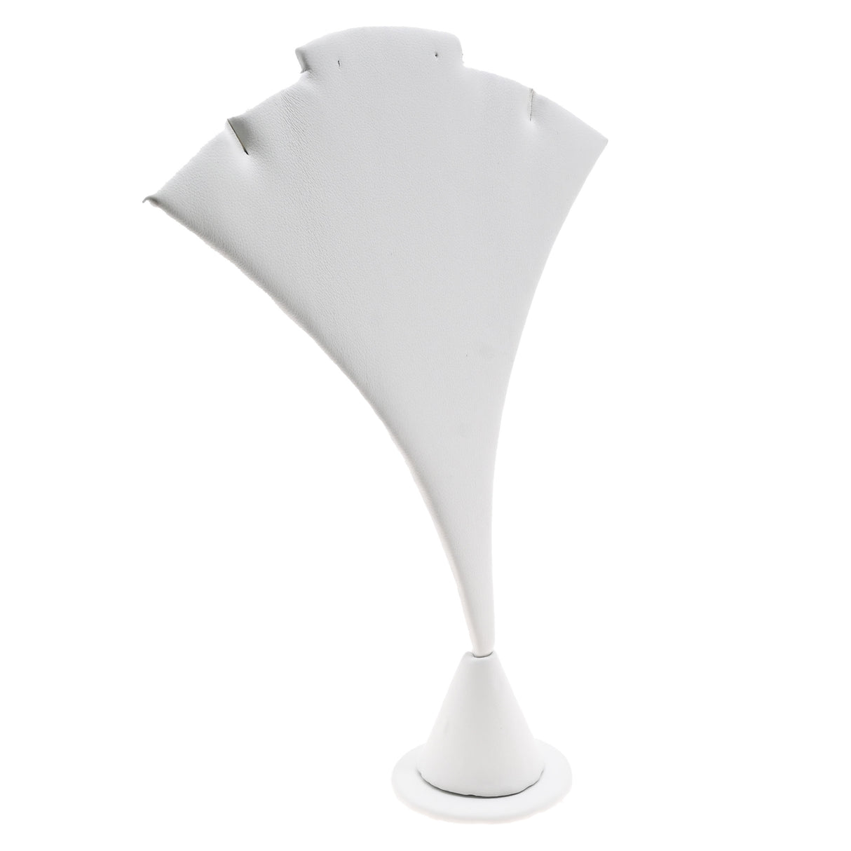 White Leatherette Jewelry Earring or Necklace Display Stand