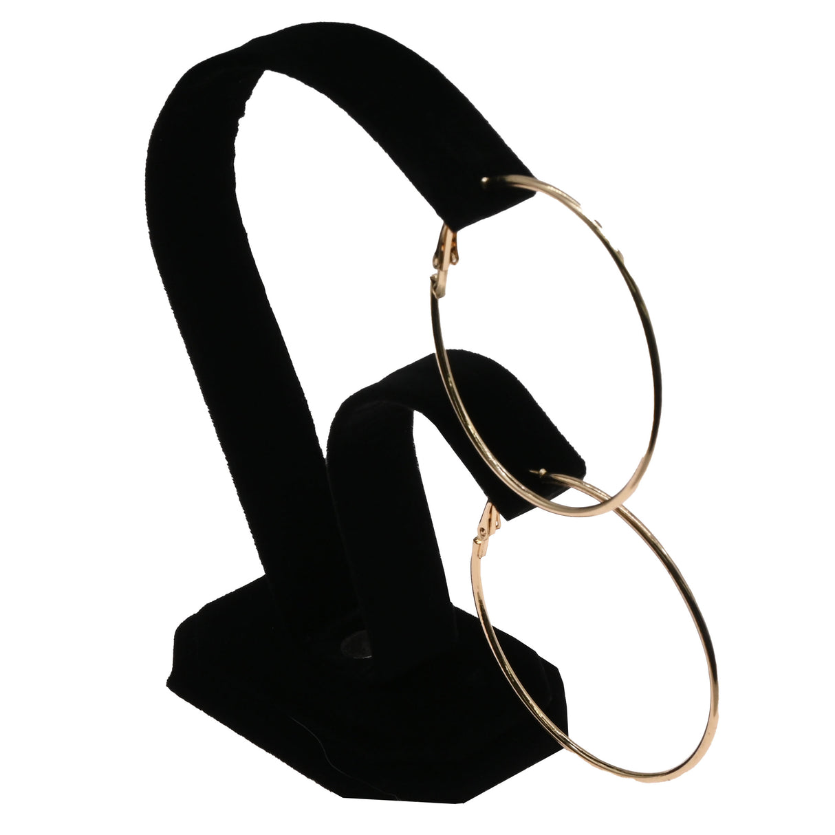 Black Velvet Two Tier Earring Display Stand - Holds 1 Pair