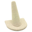 Beige Linen Single Finger Jewelry Ring Display