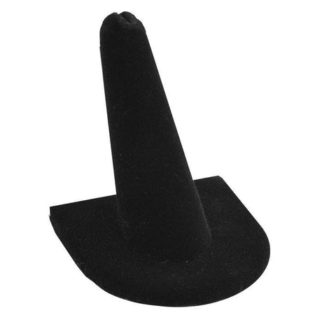Black Velvet Jewelry Ring Display, 2" Tall