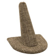 Brown Burlap Single Finger Jewelry Ring Display Stand