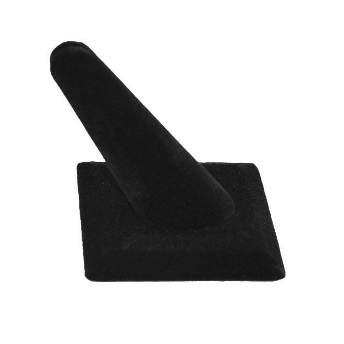 Black Velvet Jewelry Ring Display, 2-3/8" Tall