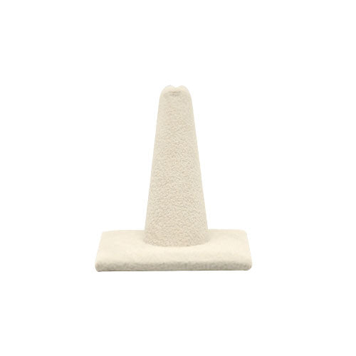 Beige Faux Suede Jewelry Ring Display Stand