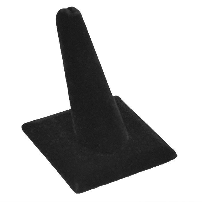 Black Velvet Jewelry Ring Display, 2-3/8" Tall