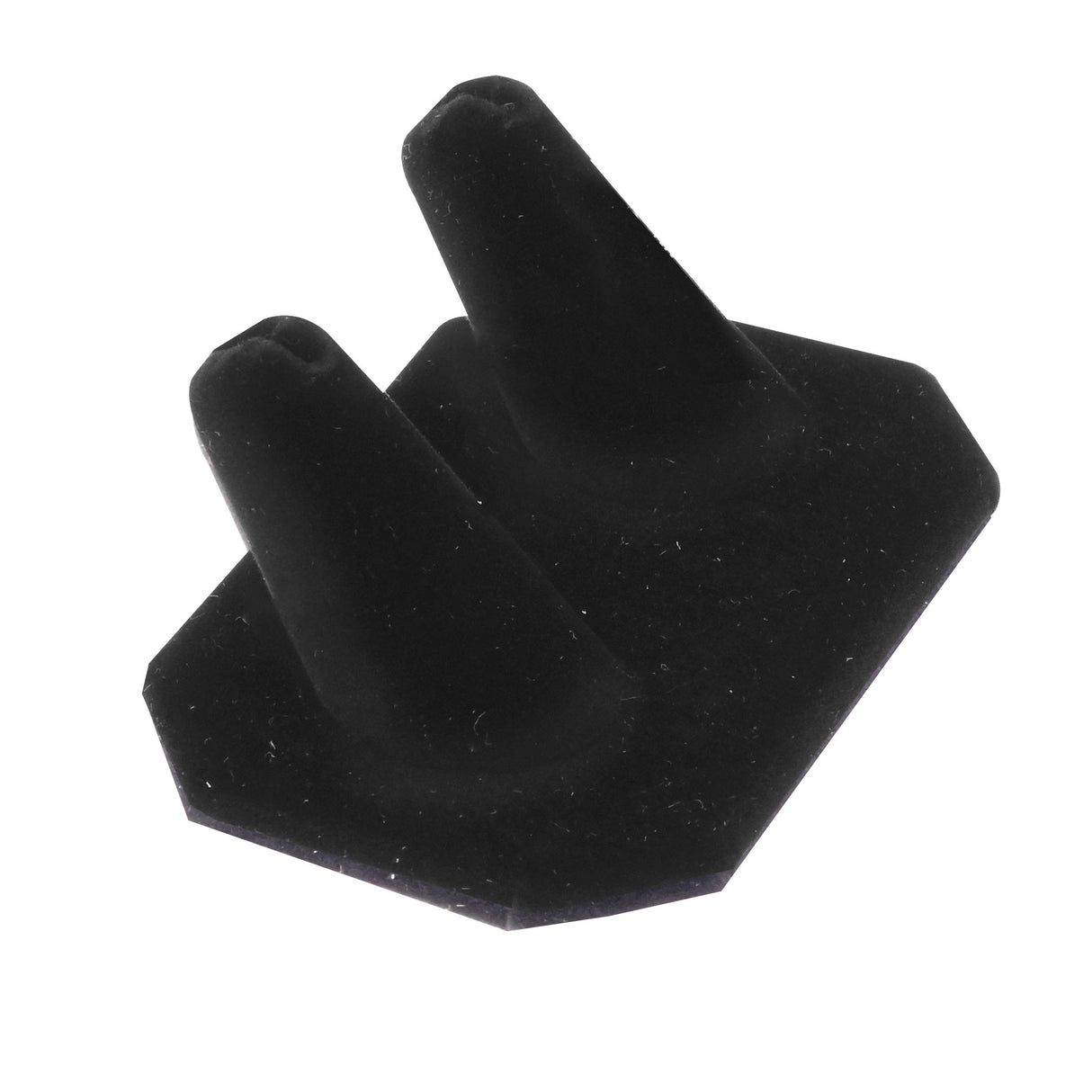 Black Velvet 2-Ring Display Stand, 1-1/4" Tall