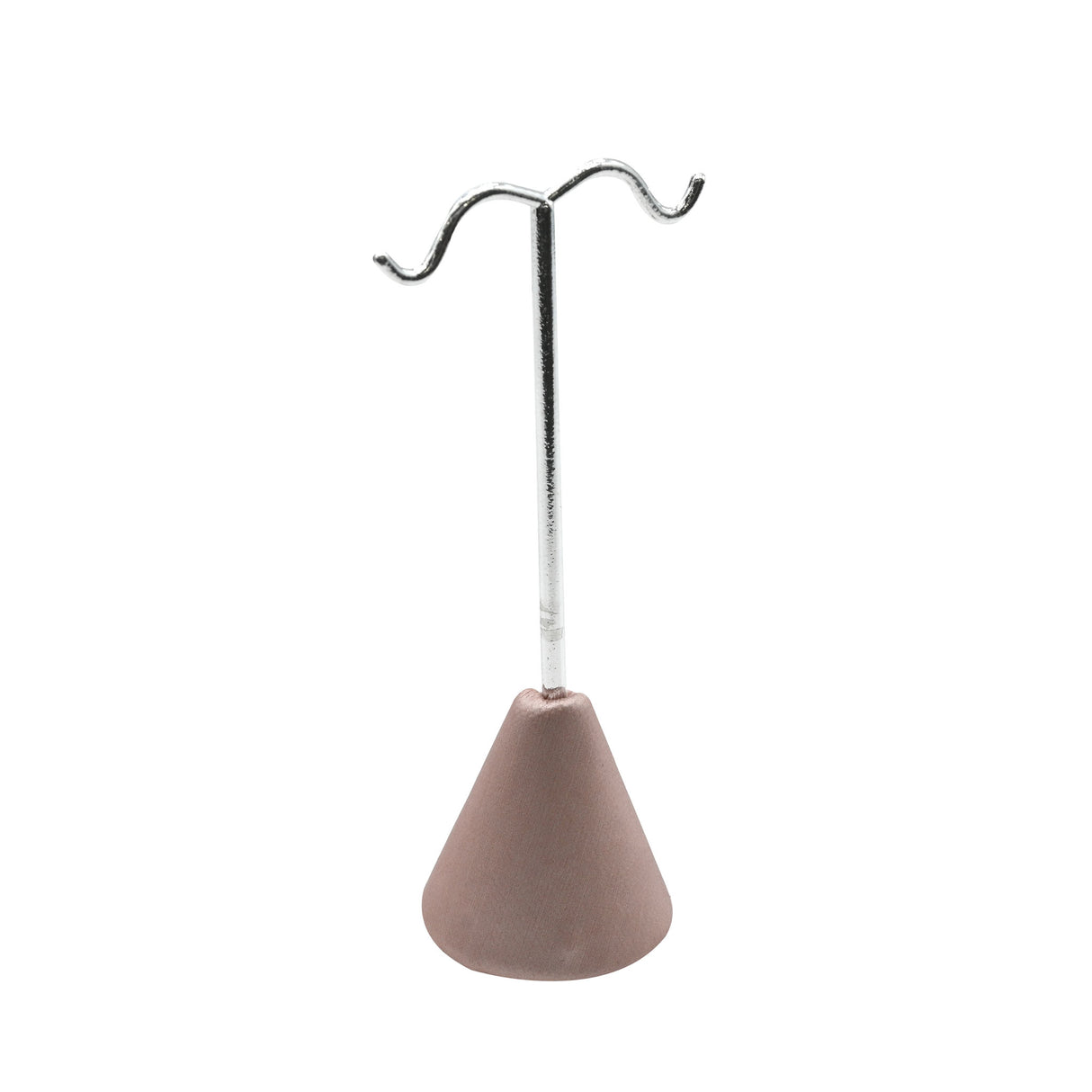 Champagne Pink Earring Display Stand With Steel Holder - 4-3/4" Tall