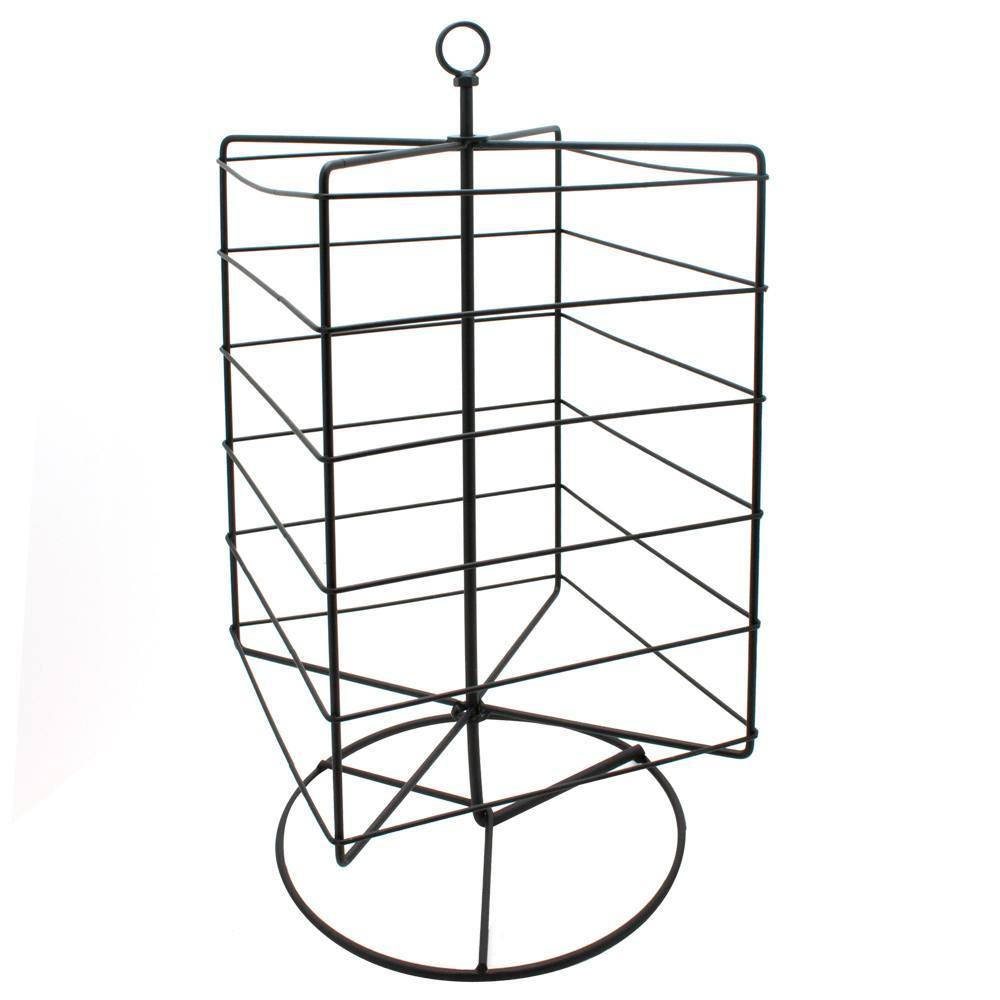 Black Metal Rotating Earring Card Display Holder, 19-1/2" Tall