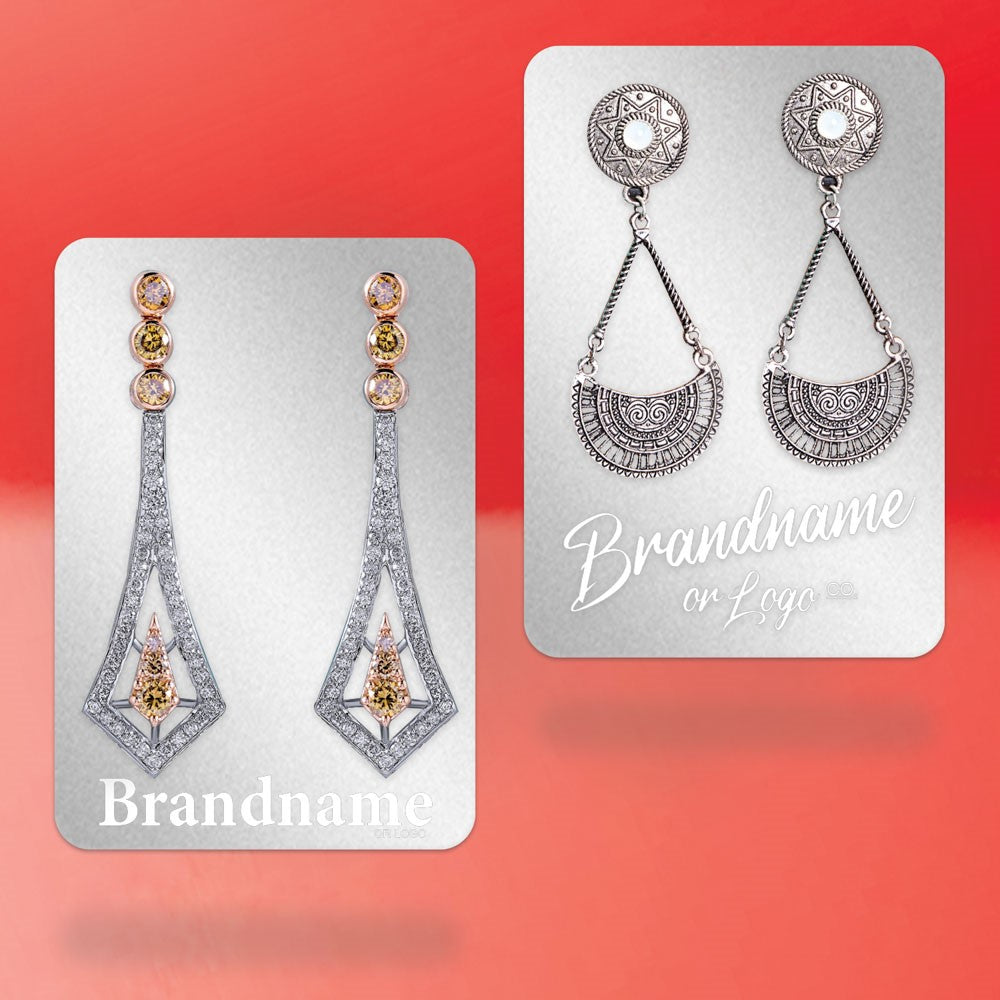 Shimmer Silver Earring Card 2-3/4" x 4"