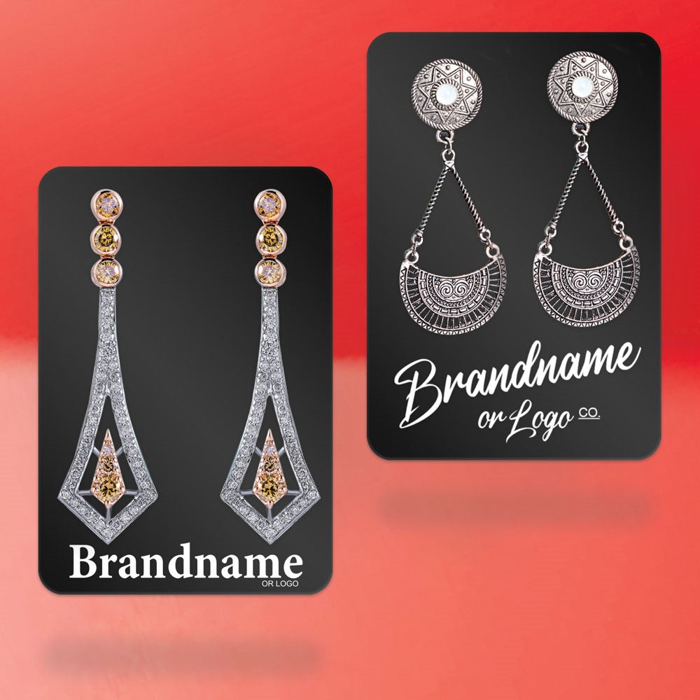 Black Earring Card 2-3/4" x 4"