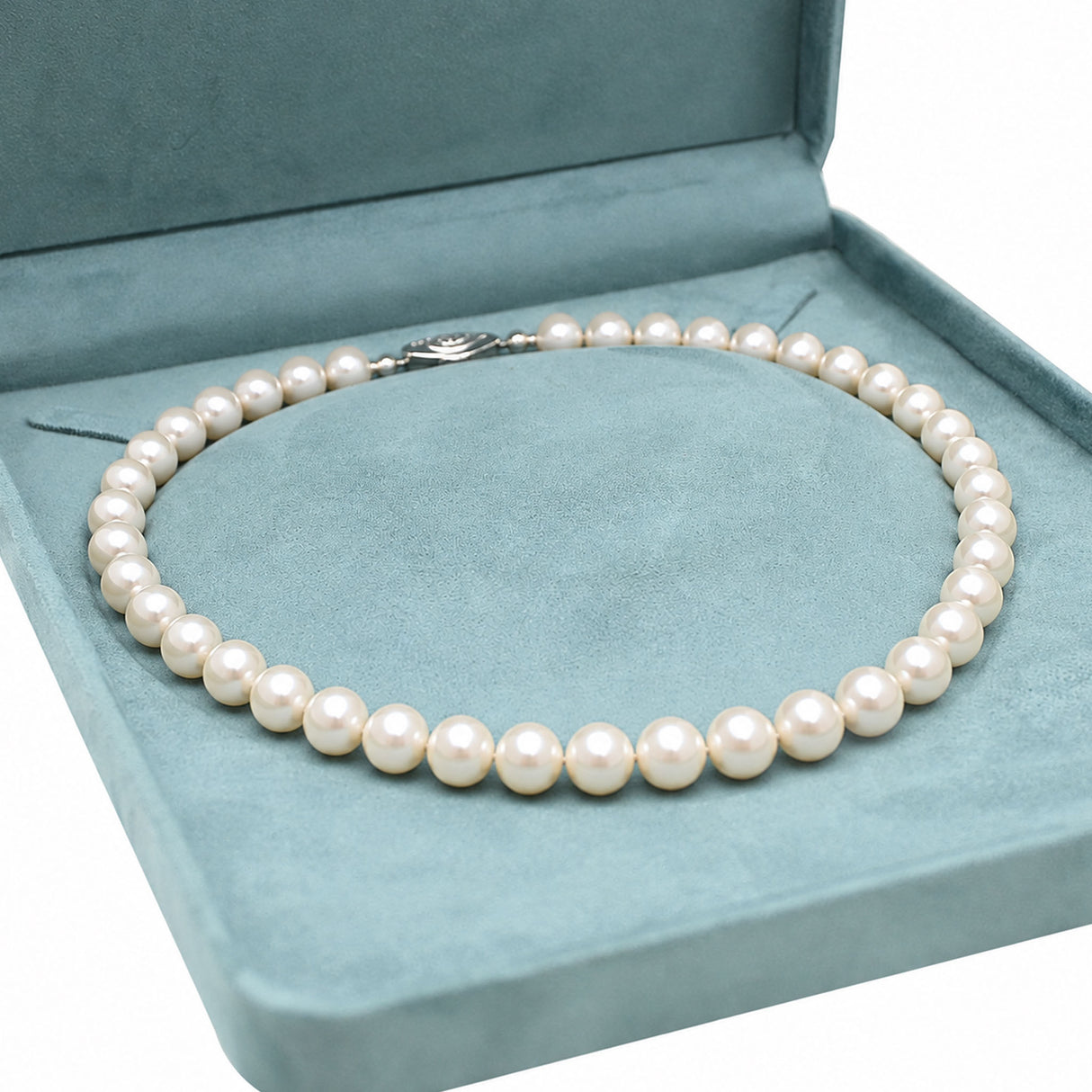 Blue Suede Large Necklace Gift Box – Pack of 6