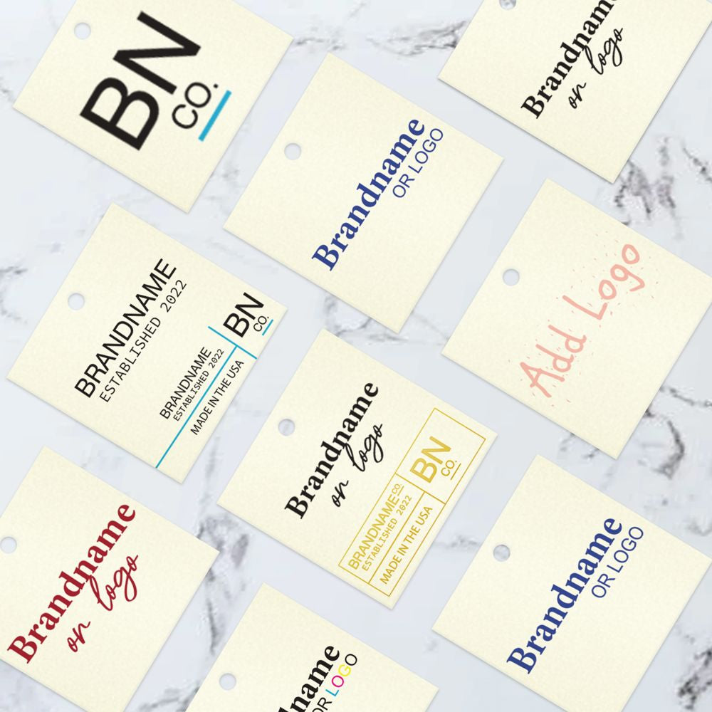 Ivory Custom Hang Tag Square - 2" x 2" (100 pcs)