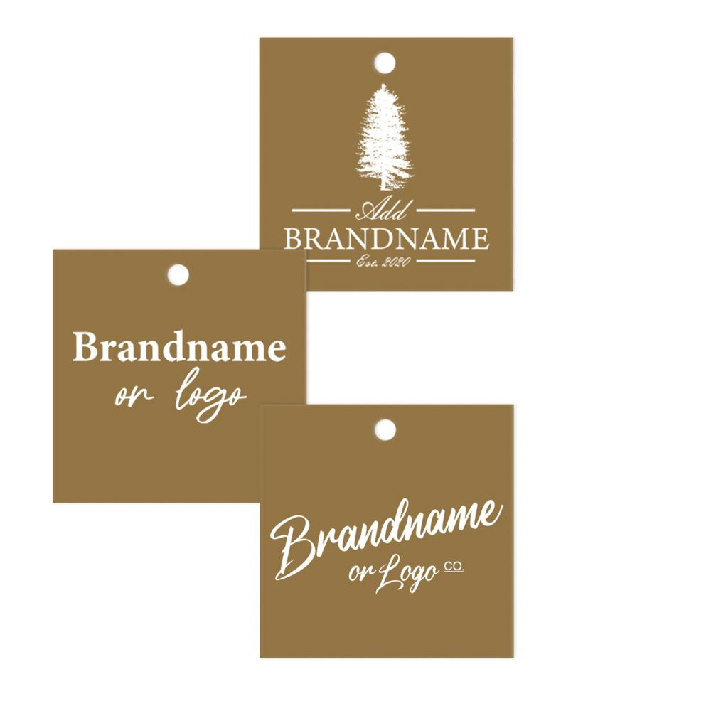 Kraft Custom Hang Tag Square - 2" x 2" (100 pcs)