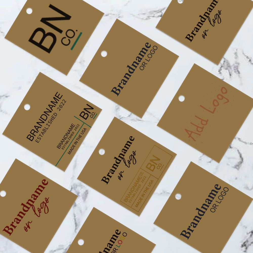 Kraft Custom Hang Tag Square - 2" x 2" (100 pcs)