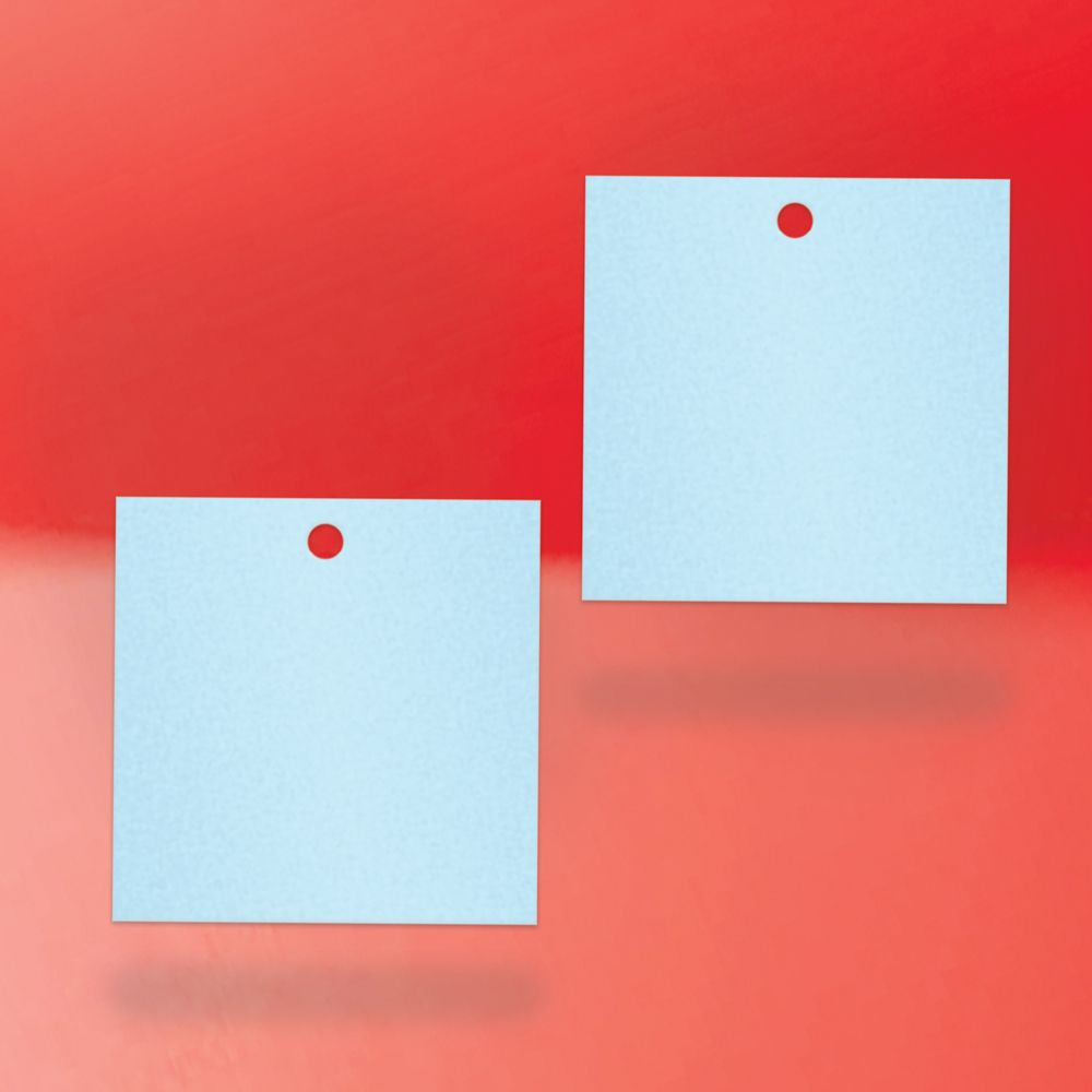 Shimmer Blue Custom Hang Tag Square - 2" x 2" (100 pcs)