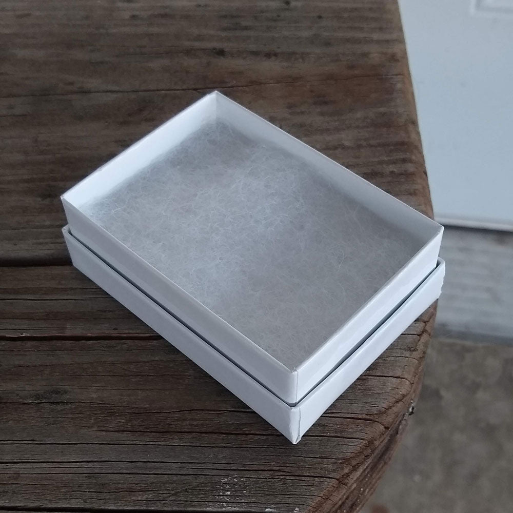 Premium White Chrome Cotton Filled Jewelry Gift Boxes #32