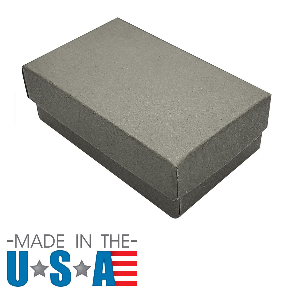 Premium Slate Grey Cotton Filled Jewelry Gift Boxes #32