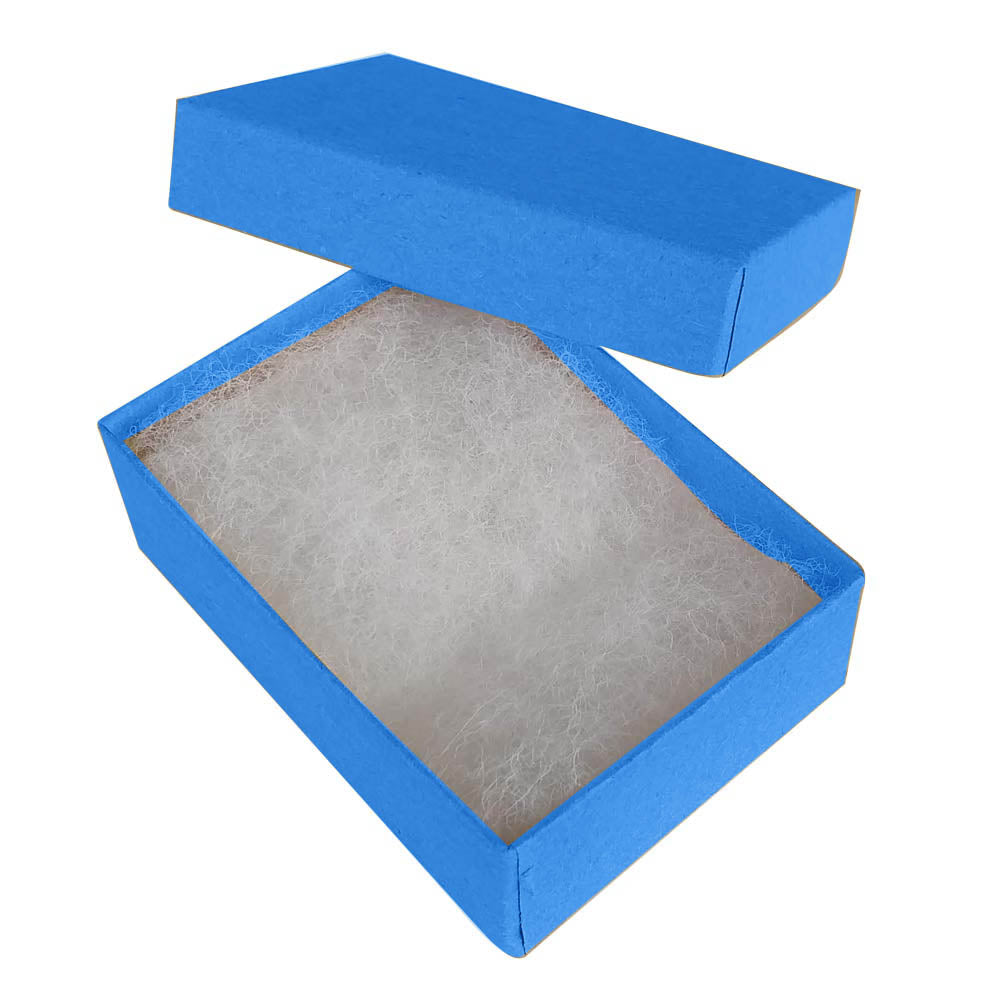 Premium Cobalt Blue Cotton Filled Jewelry Gift Boxes #32