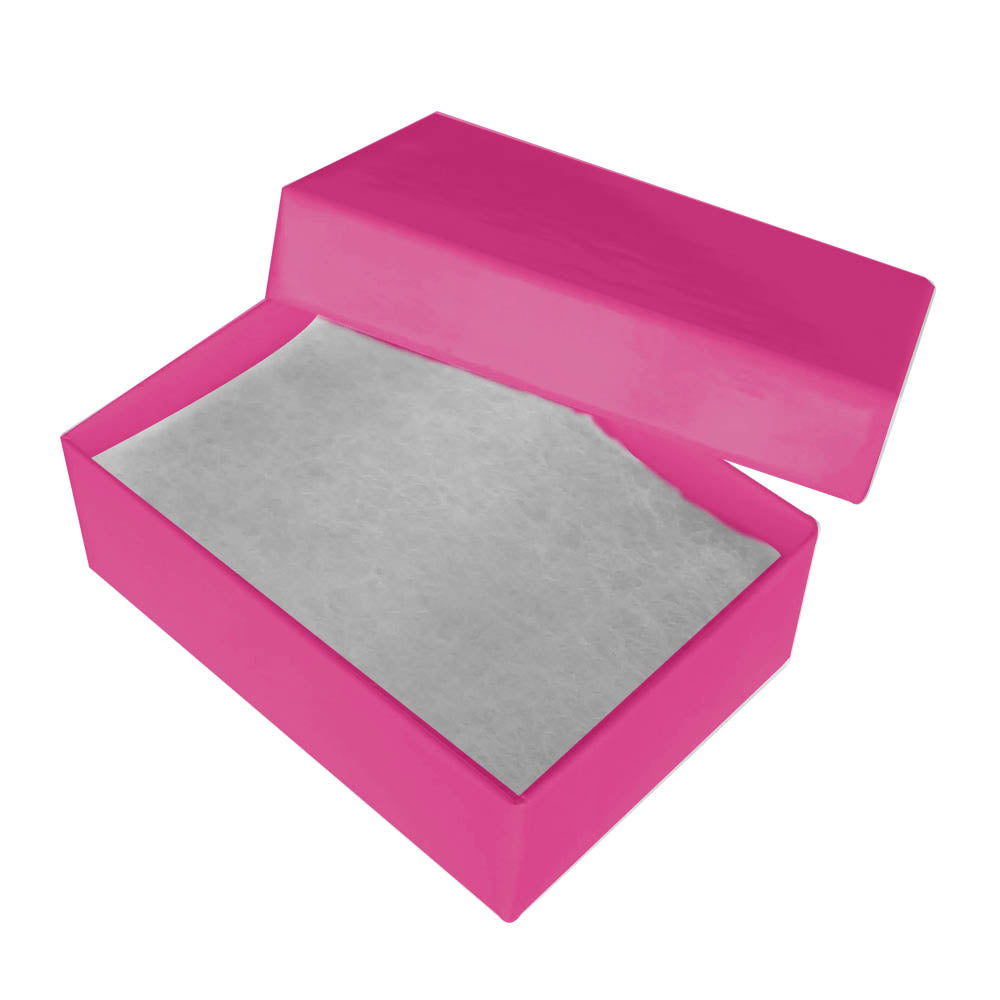 Hot Pink Cotton Filled Jewelry Gift Boxes #32