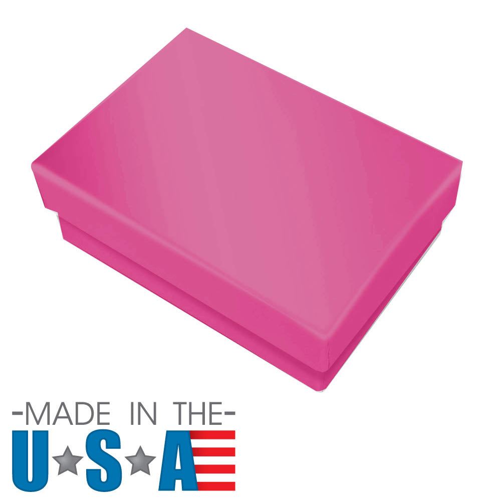 Hot Pink Cotton Filled Jewelry Gift Boxes #32