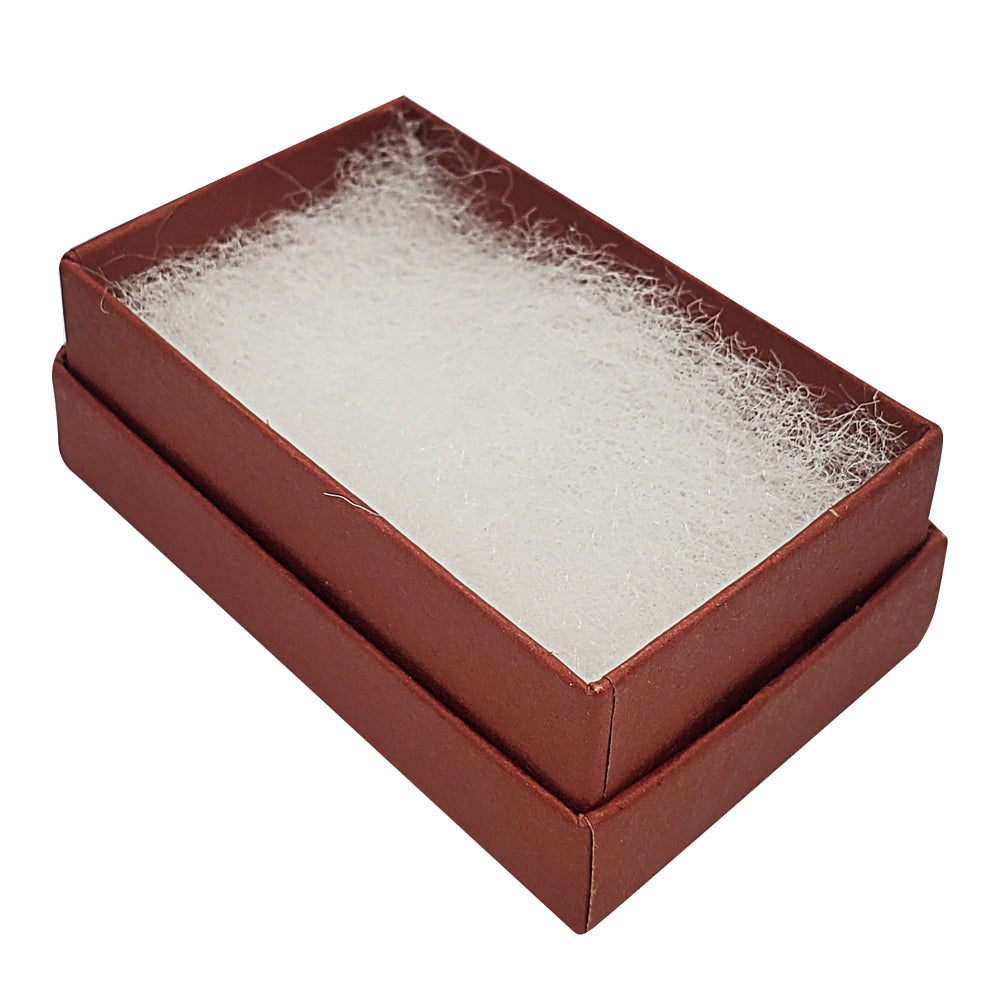 Premium Brick Red Cotton Filled Jewelry Gift Boxes #32