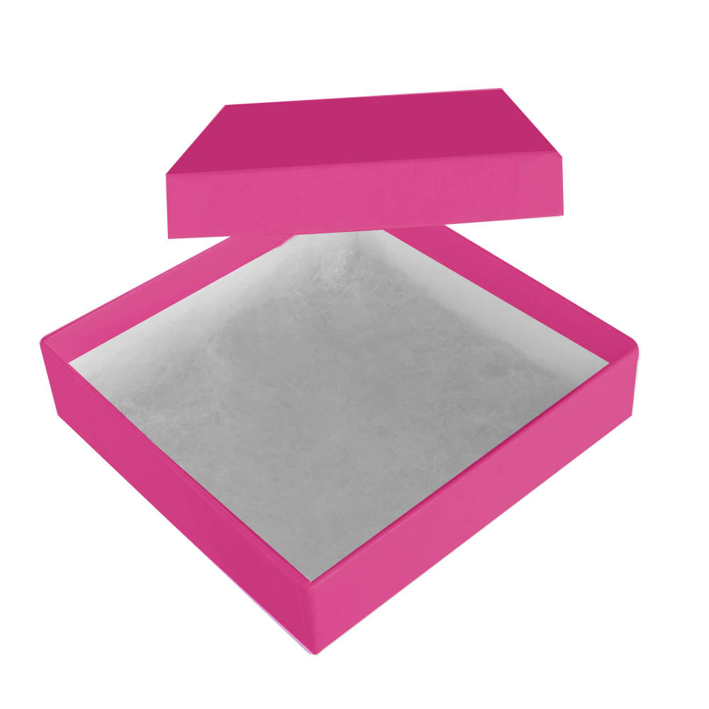 Hot Pink Cotton Filled Jewelry Gift Boxes #33