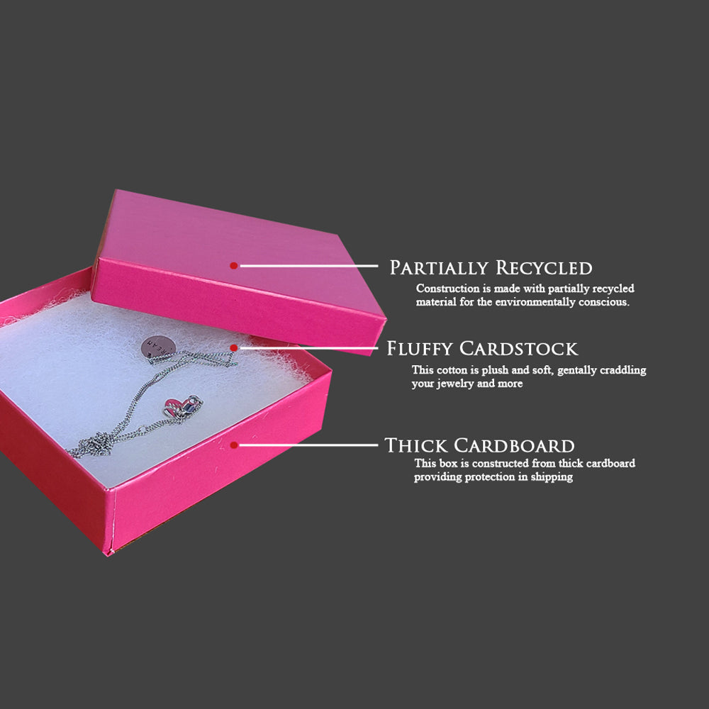 Hot Pink Cotton Filled Jewelry Gift Boxes #33