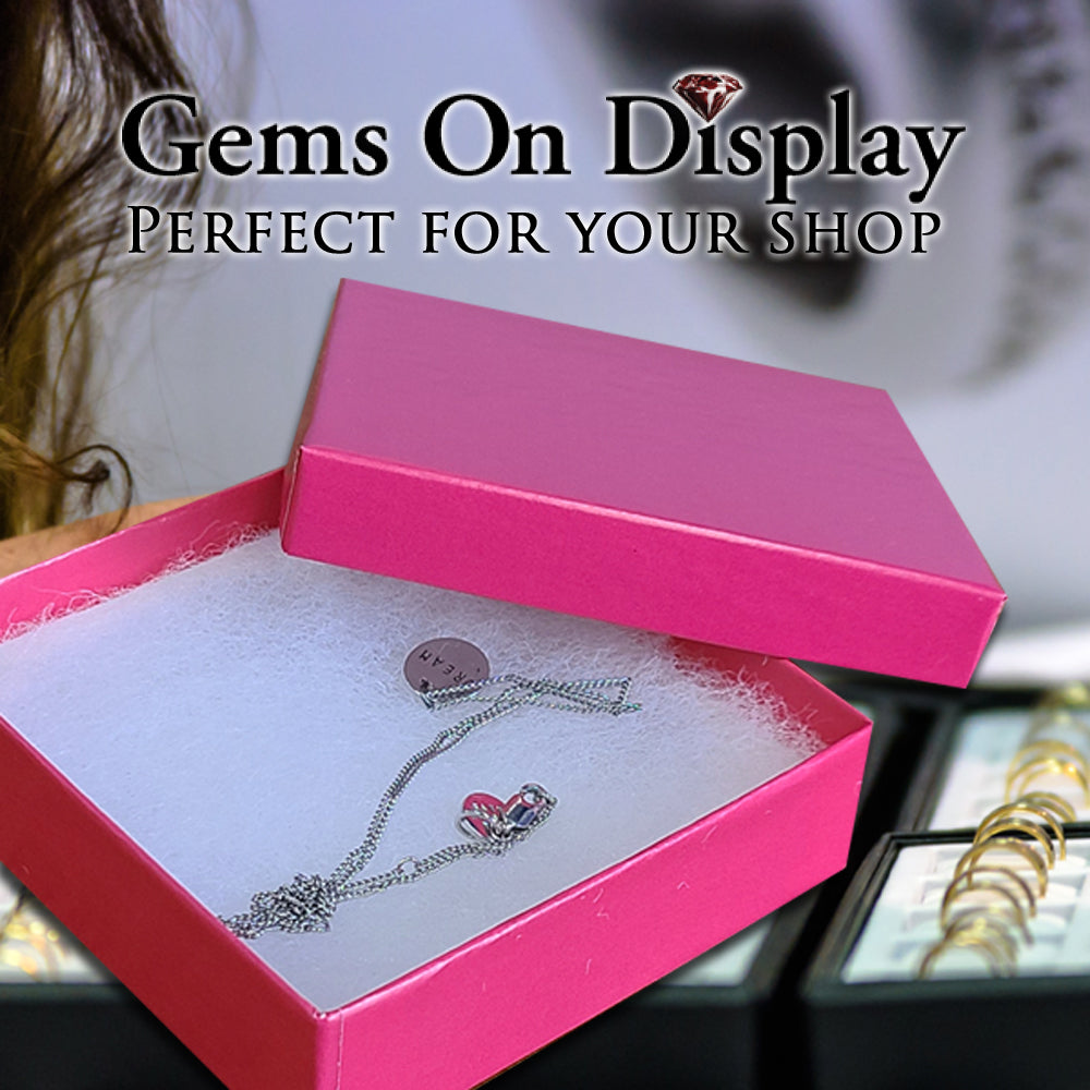 Hot Pink Cotton Filled Jewelry Gift Boxes #33