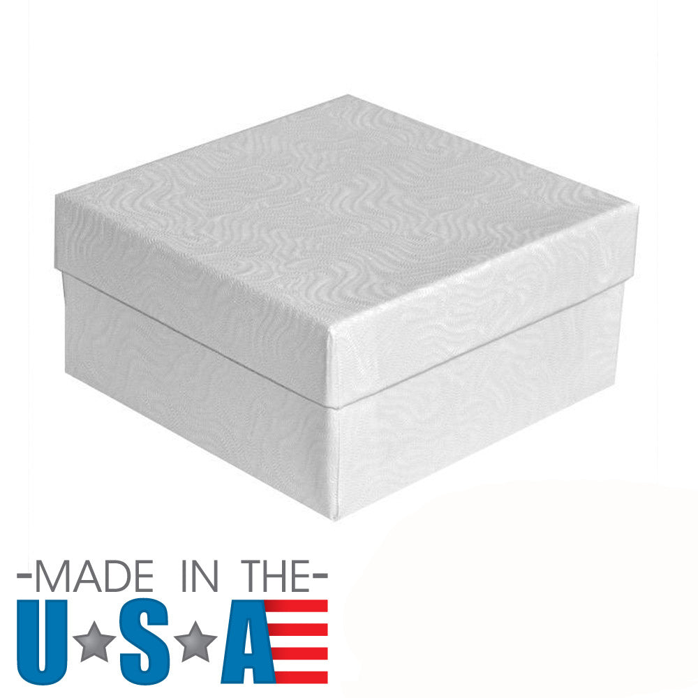 Premium Swirl White Cotton Filled Jewelry Packaging Boxes #34