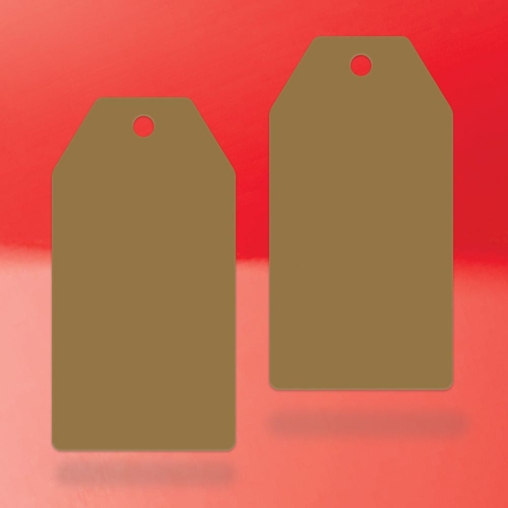 Kraft Custom Hang Tag Square - 1-1/2" x 3-1/8" (100 pcs)