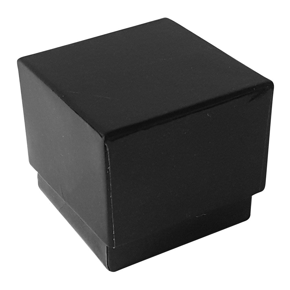 Glossy Black Paper Jewelry Ring Gift Packaging Boxes
