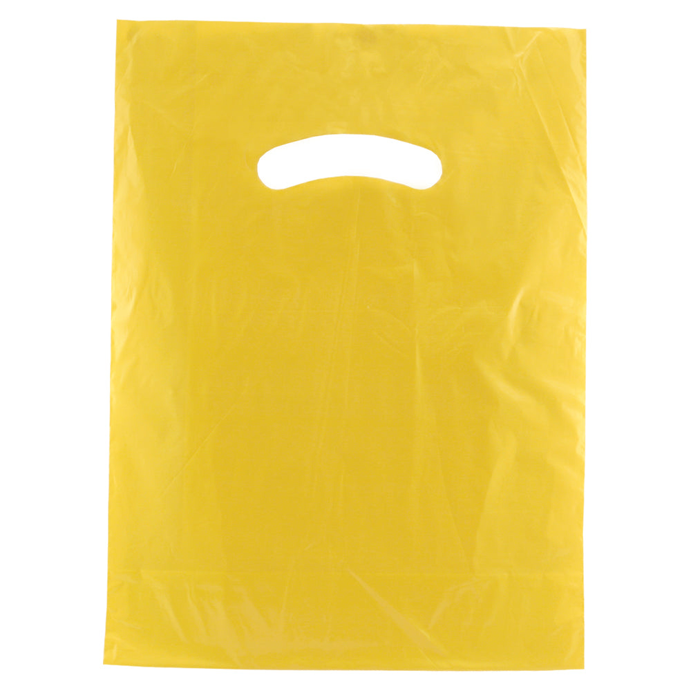 Yellow Gloss Die Cut Handle Bag 9" x 12" 1000pcs