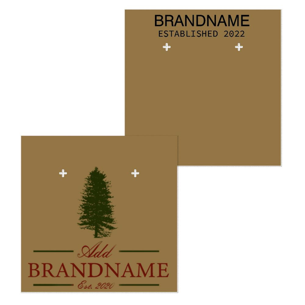 Kraft Earring Card 3" x 3"