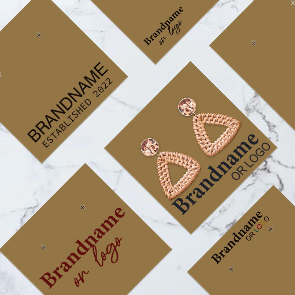 Kraft Earring Card 3" x 3"