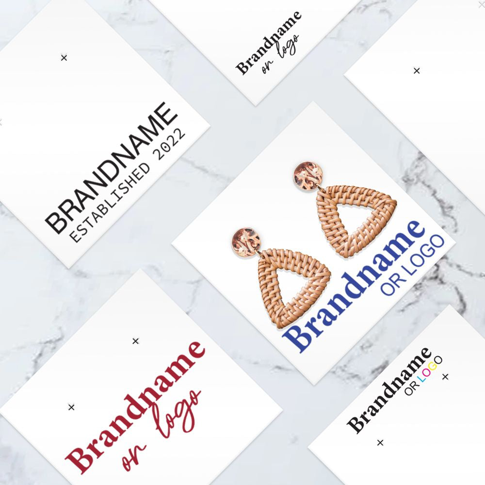 Gloss White Earring Card 3" x 3"