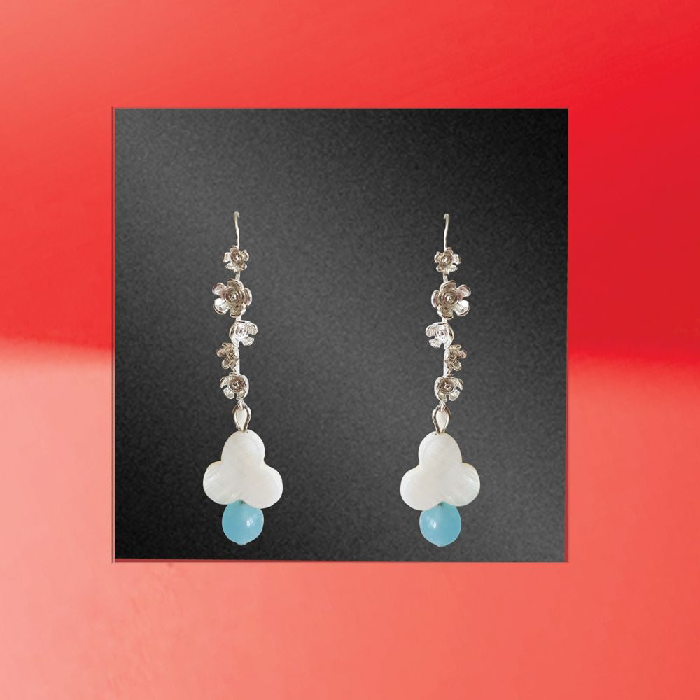 Shimmer Black Earring Card 3" x 3"