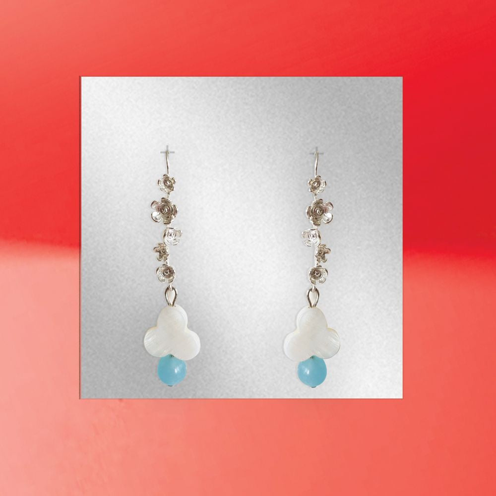 Shimmer Silver Earring Card 3" x 3"