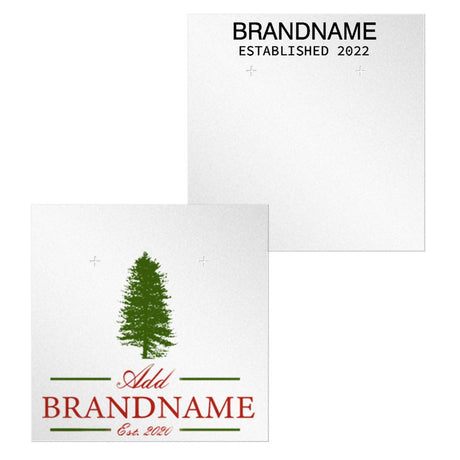 Shimmer White Earring Card 3" x 3"