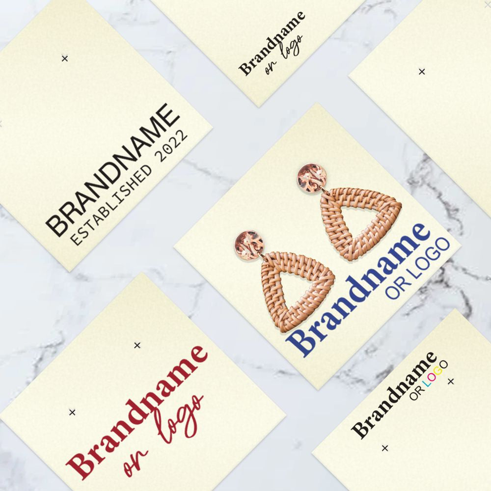 Ivory Earring Card 3" x 3"