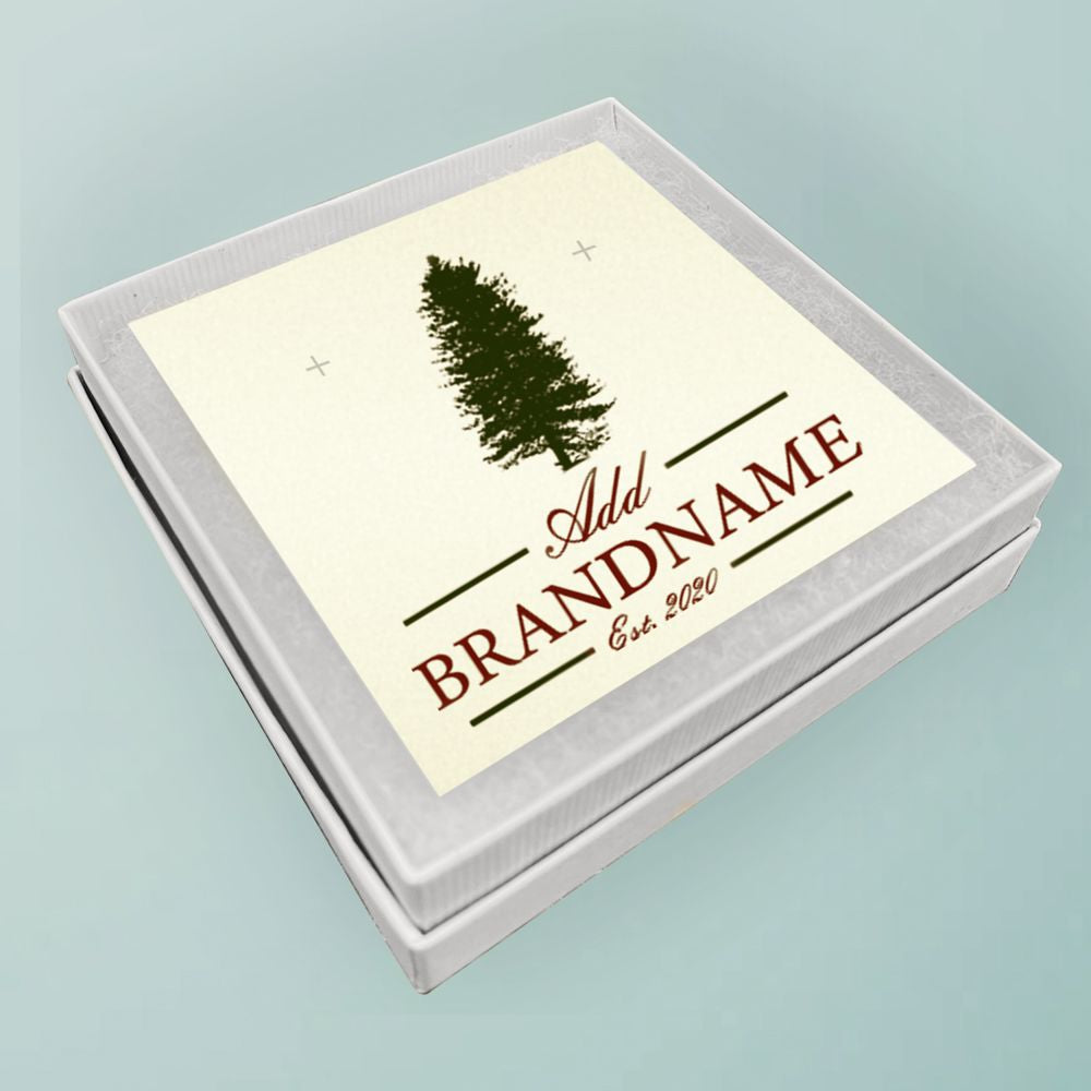 Shimmer White Gold Earring Card 3" x 3"