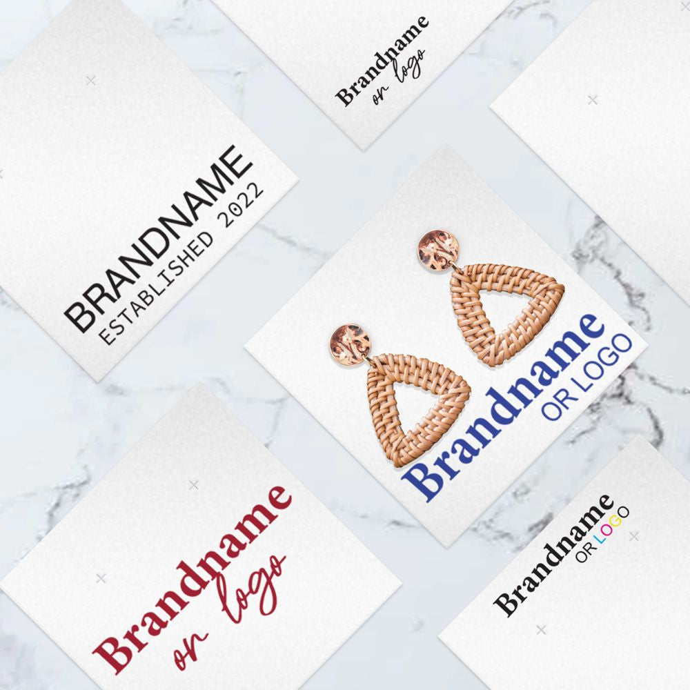 Shimmer White Earring Card 3" x 3"