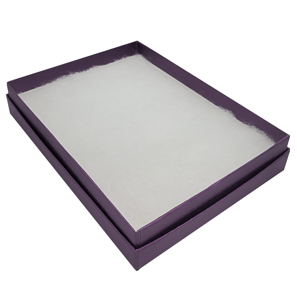 Premium Deep Purple Cotton Filled Jewelry Gift Boxes #53