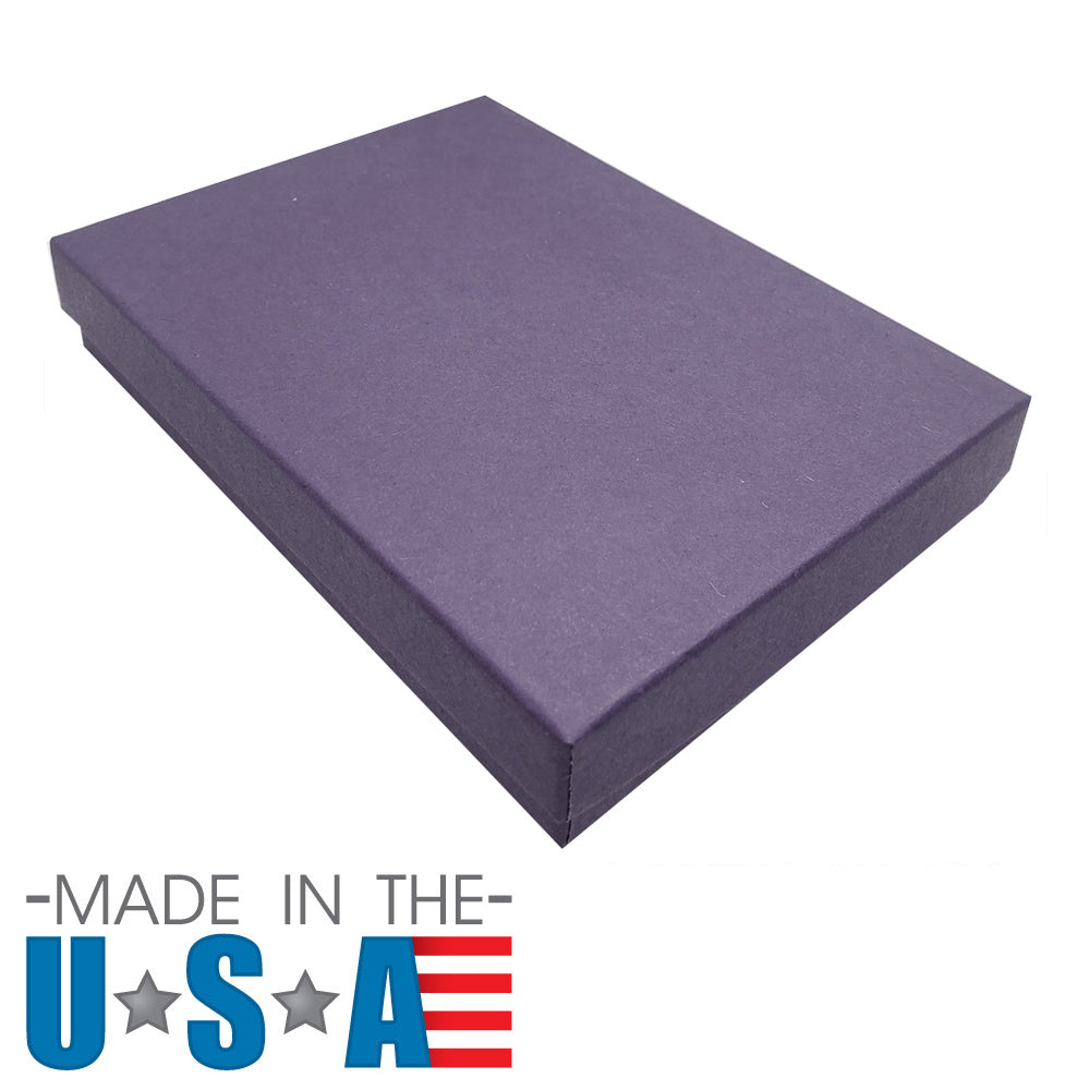 Premium Deep Purple Cotton Filled Jewelry Gift Boxes #53