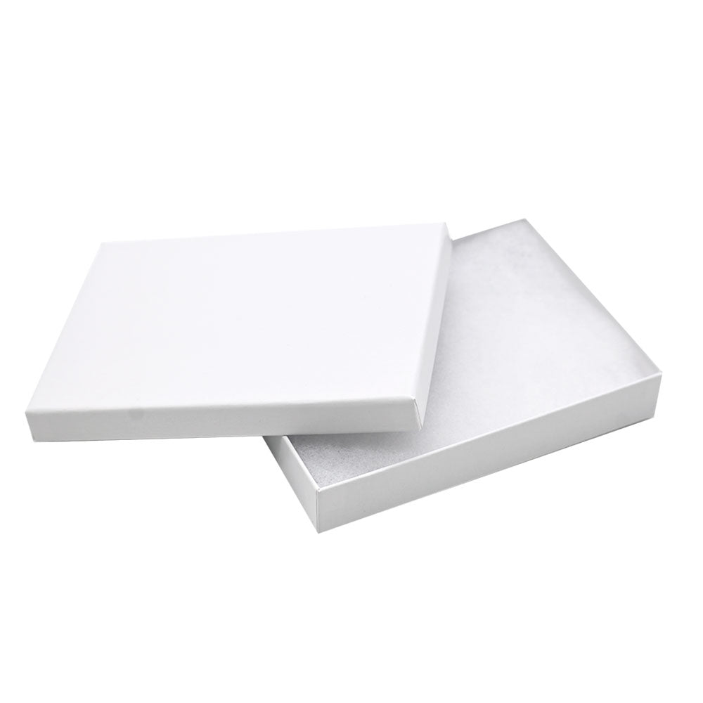 Flat White Cotton Filled Jewelry Gift Packaging Boxes #53