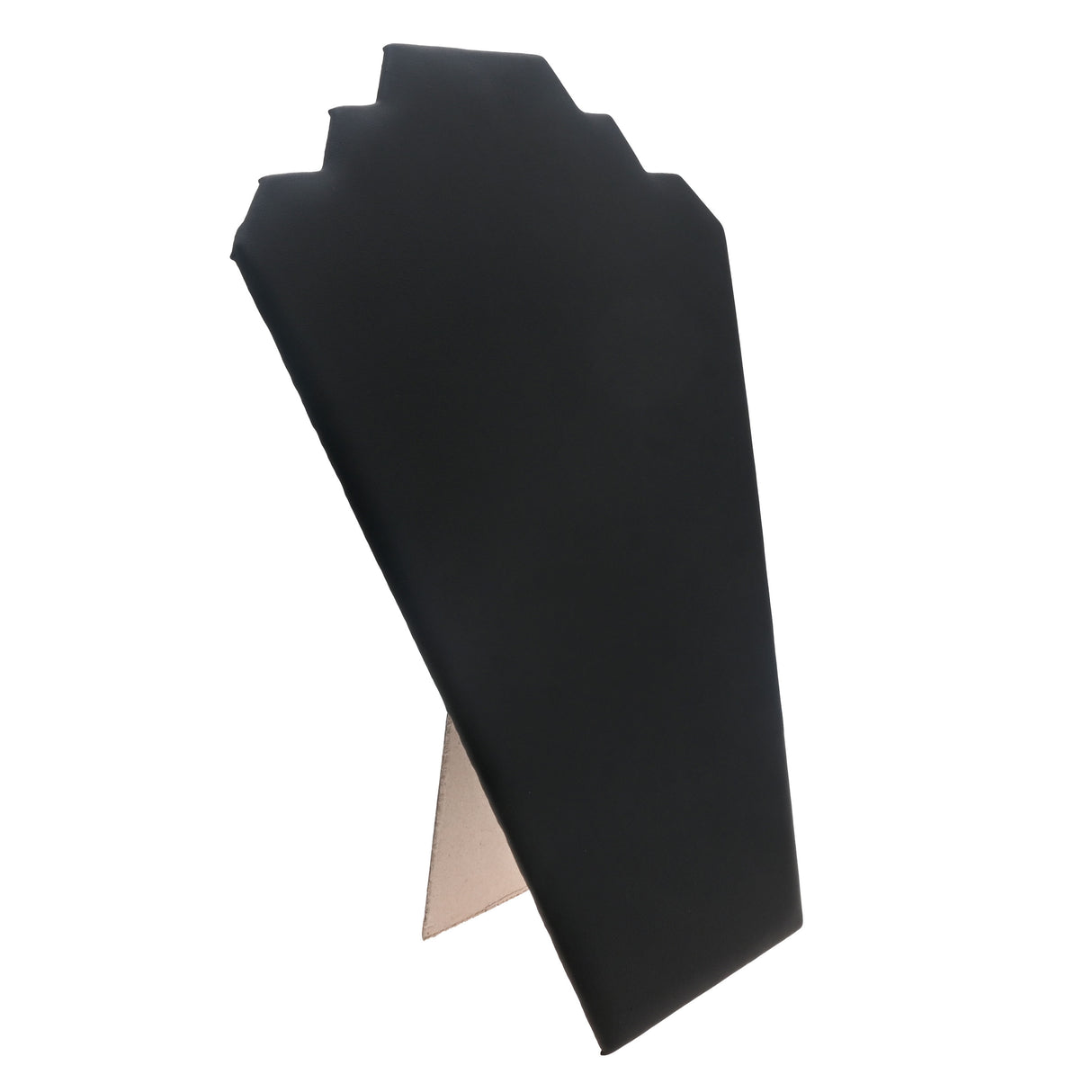 Black Leatherette Tiered Necklace Easel Display - 12.5" Tall