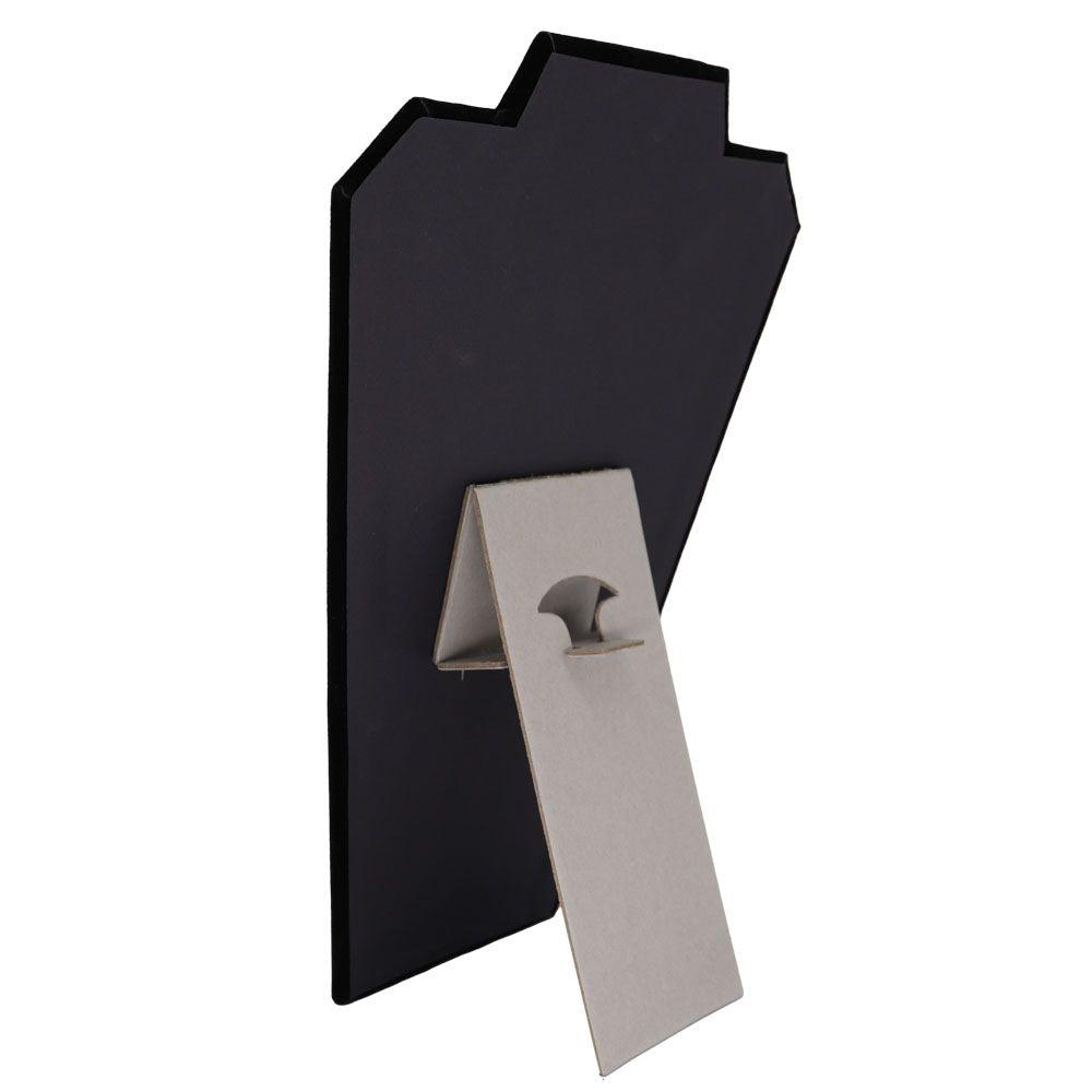 Black Velvet Jewelry Necklace Display Easel, 12-1/2" Tall