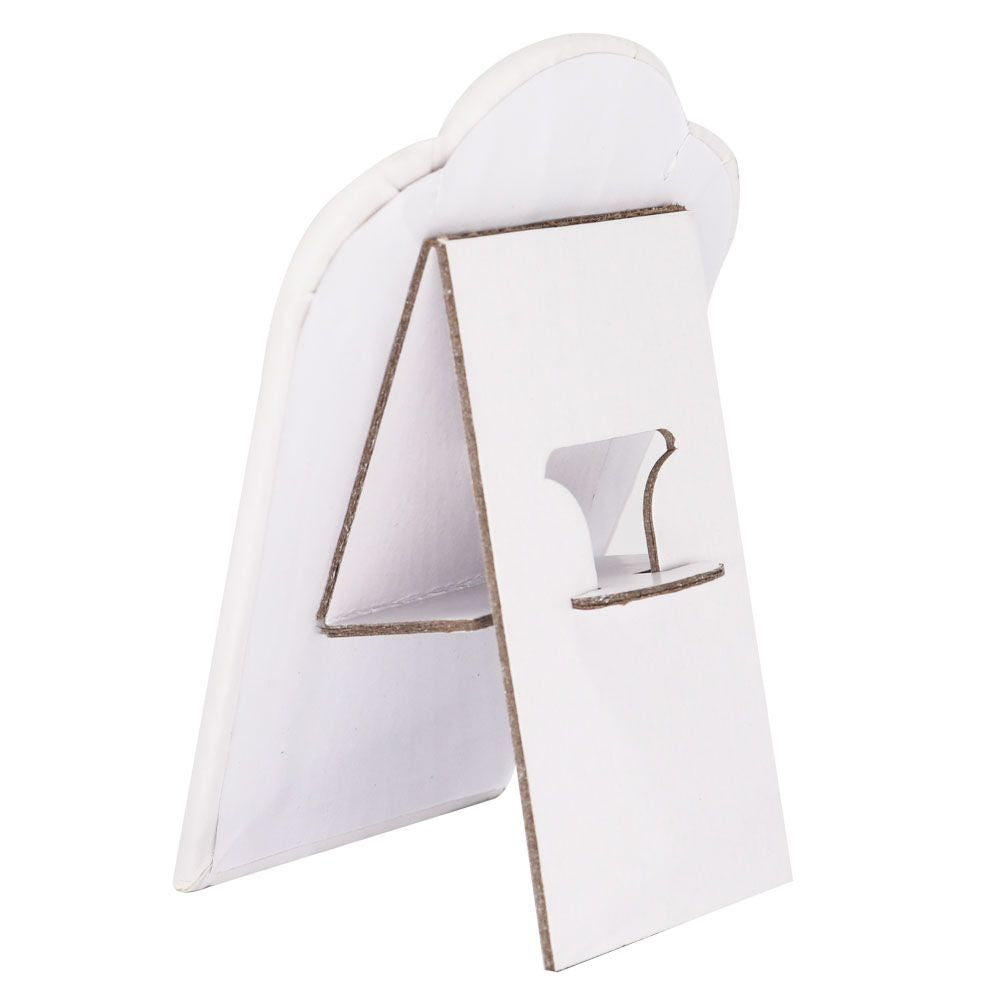 White Leatherette Jewelry Necklace Easel, 5-1/4" Tall